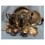 Silver-Plated Coffee Set, Candelabra, and Assorted