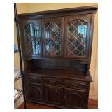 China Hutch with Glass Doors and Brass Hardware, 7