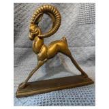 Brass Ram Statuette on Rectangular Base