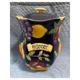 Nonni's Biscotti Hand-Painted Ceramic Cookie Jar w