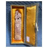Carved Stone Chinese Seal With Decorative Box