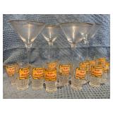 12 Restaurante Los Galayos Shot Glasses and 4 Mart