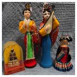 Multicultural Decorative Figurines with Thai Buddh