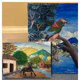 Two Small Artworks by Ismael from Nicaragua, Bird