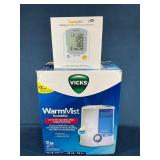 Vicks Warm Mist Humidifier and SureLife Talking Ar
