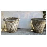 Matching Concrete Planters, 20 Inches Tall, 23 Inc