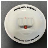 German Airline Flughafen Bremen Porcelain Ashtray