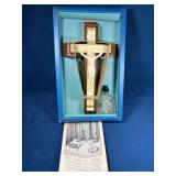 Vintage Last Rites Crucifix Box Set with Empty Gla
