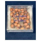 Wooden Rosary Beads with Crucifix and Original Box