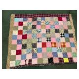 Patchwork Small Throw Quilt, Approximately 42 x 51