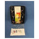 Nickel-Plated Wine Charms for Stemware Decor