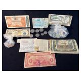 International Currency Notes, Coins, and Military