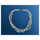 Freshwater Pearls Triple Strand Necklace With 14K