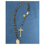 Rosary With Silver Crucifix, Medals, and Beads, 23