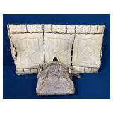 Decorative Cream-Colored Tile Purse and Metallic B