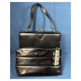 Genuine Leather Handbag and Matching Vinyl Purse w