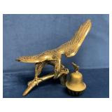 Brass Eagle Sculpture with Detailed Bell