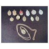 Religious Medals and Pendant with Chain
