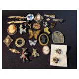 Vintage Style Pins, Brooches, and Accessories