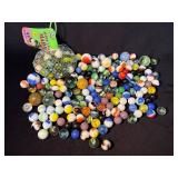 Glass Marbles with Bag and UV Glow Effect