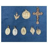 Catholic Religious Medals and Crucifix