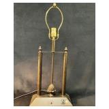Two-Pillar Table Lamp with Artichoke Detailing and