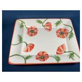 Clay Art Hand-Painted Ceramic Serving Platter, Pop