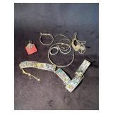 Jewelry Including Bracelets, Earrings, and Pendant