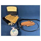 Decorative Pouches, Leather Case, Ceramic Ornament