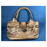 Jimmy Choo Brown Leather Tote Bag with Gold Hardwa