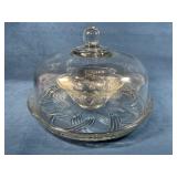 Clear Glass Serving Set with Dome Cover and Decora