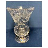 Bohemia Czechoslovakia Hand-Cut Lead Crystal Vase