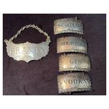 Silver Decanter Labels by Williamsburg Stieff Ster