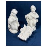 Three-Piece Ceramic Nativity Set, Made in Japan