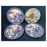 Spode Willow and Wedgwood Woodland Winter Plate Se