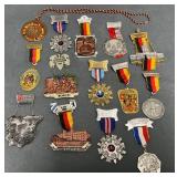 German Carnival Medals with Multicolored Ribbon De