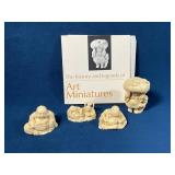 Four 1971 Jo-Car Art Miniatures with Original Book