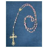 Vintage Catholic Rosary Stamped Italy Blessed by t