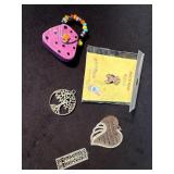 Charms and Novelty Items Including Heart Pendant a