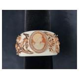 White and Gold-Tone Amedeo NYC Bracelet With Cameo