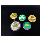 Irish and Pittsburgh Steelers Theme Buttons and Ke