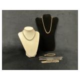 Necklaces and Bracelets in Gold and Silver Tones