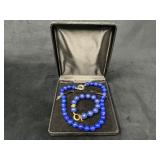 Sterling Silver Married Set With Lapis Lazuli Neck