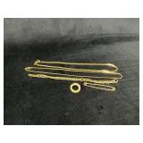 Gold Tone Jewelry Accessories including Chains, Pi