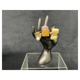 Five Assorted Rings with Various Sizes and Styles