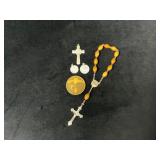 Religious Lot: Rosary, Crosses, and Medals