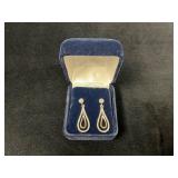 The Danbury Mint Drop Earrings with Velvet Box