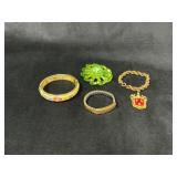 Jewelry Including Bracelets, Brooch, and Charm Bra