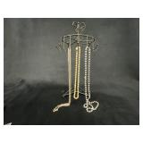 Three Necklaces with Metal Holder