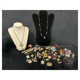 Jewelry Lot with Rings (Sizes 8 and 10), Necklaces